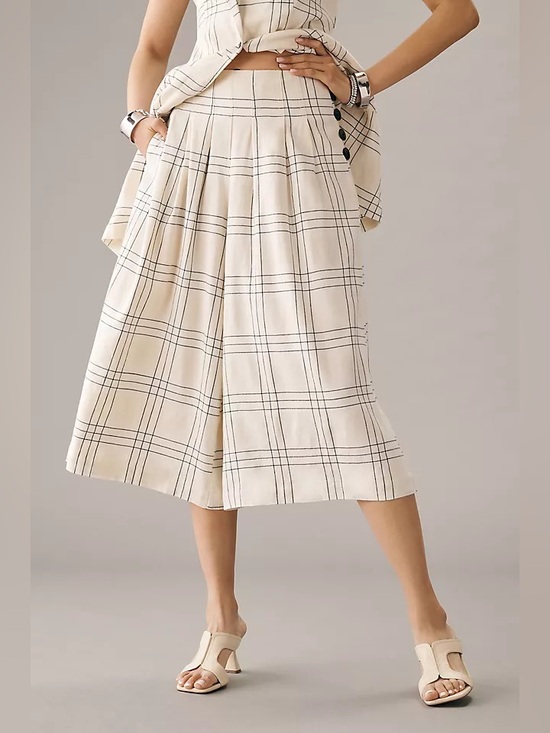 Maeve Pants - Anthropologie Maeve Pleated Black and White Culottes Pants Size 12, New W/O Tags